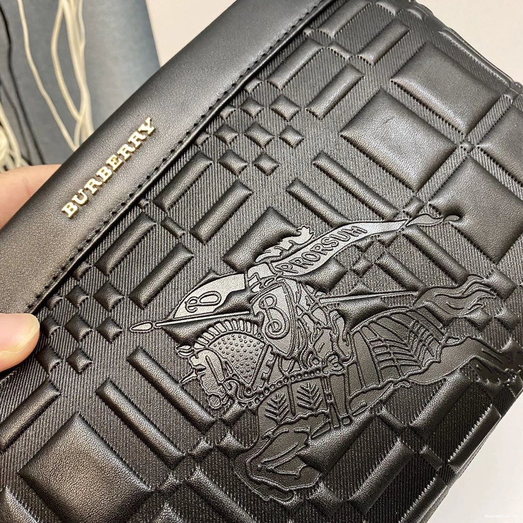 Bags 93304 Mens Sleek Burberry Clutch 0816